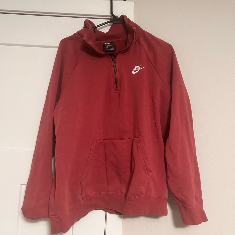 Nike Red Half-Zip Sweatshirt